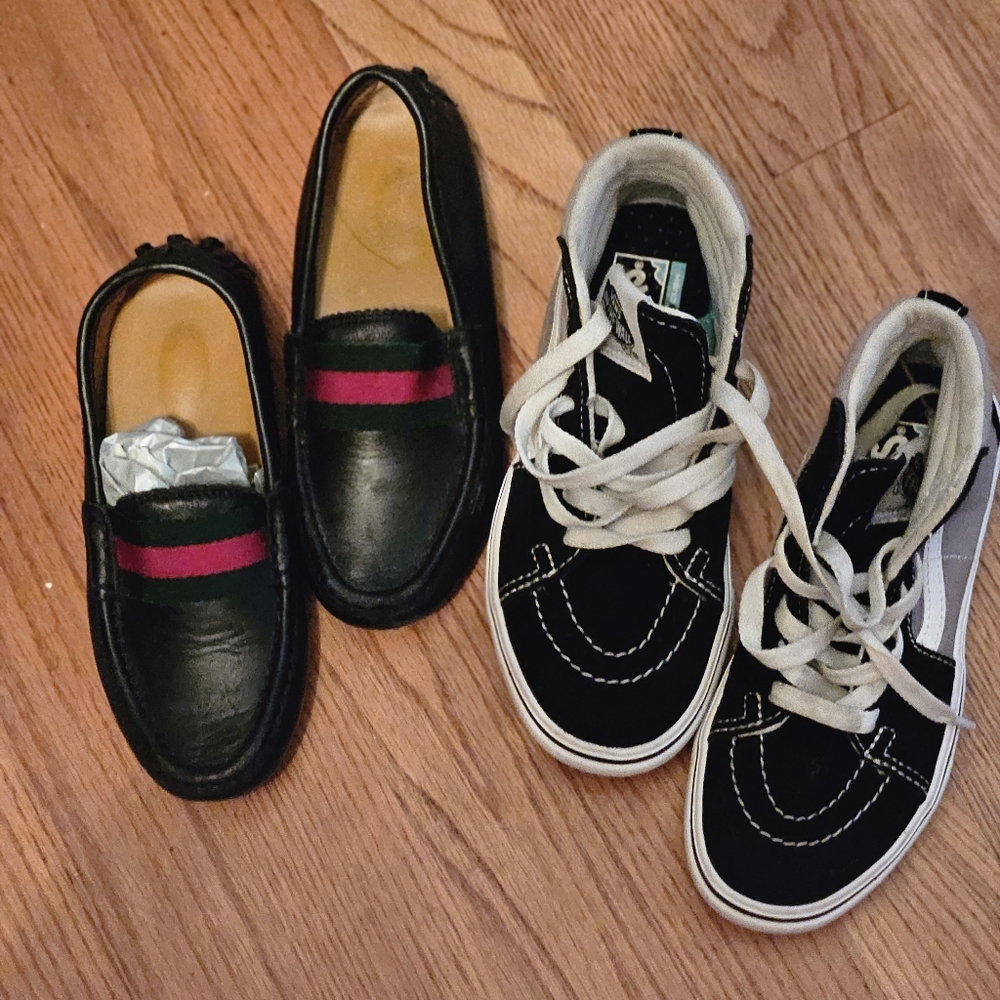 Gucci shoes and van sneakers